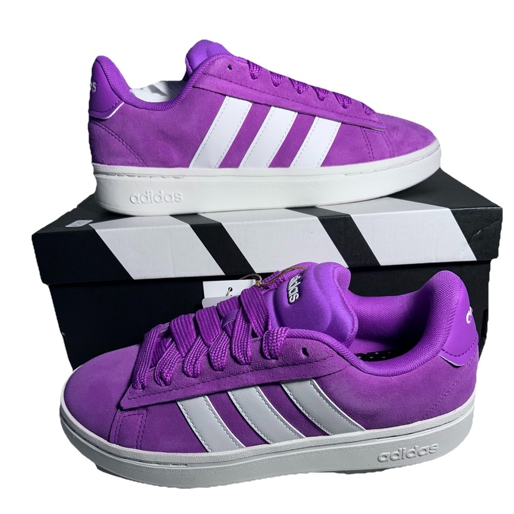 Adidas Grand Court Women's 7.5 Athletic Pink White Casual Sneakers Authentic